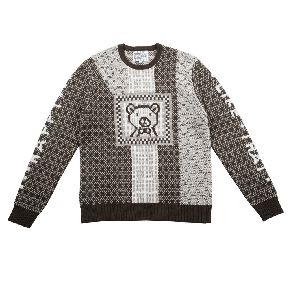 Teddy Fresh Grey Colorblock Pullover Sweater (Like New)